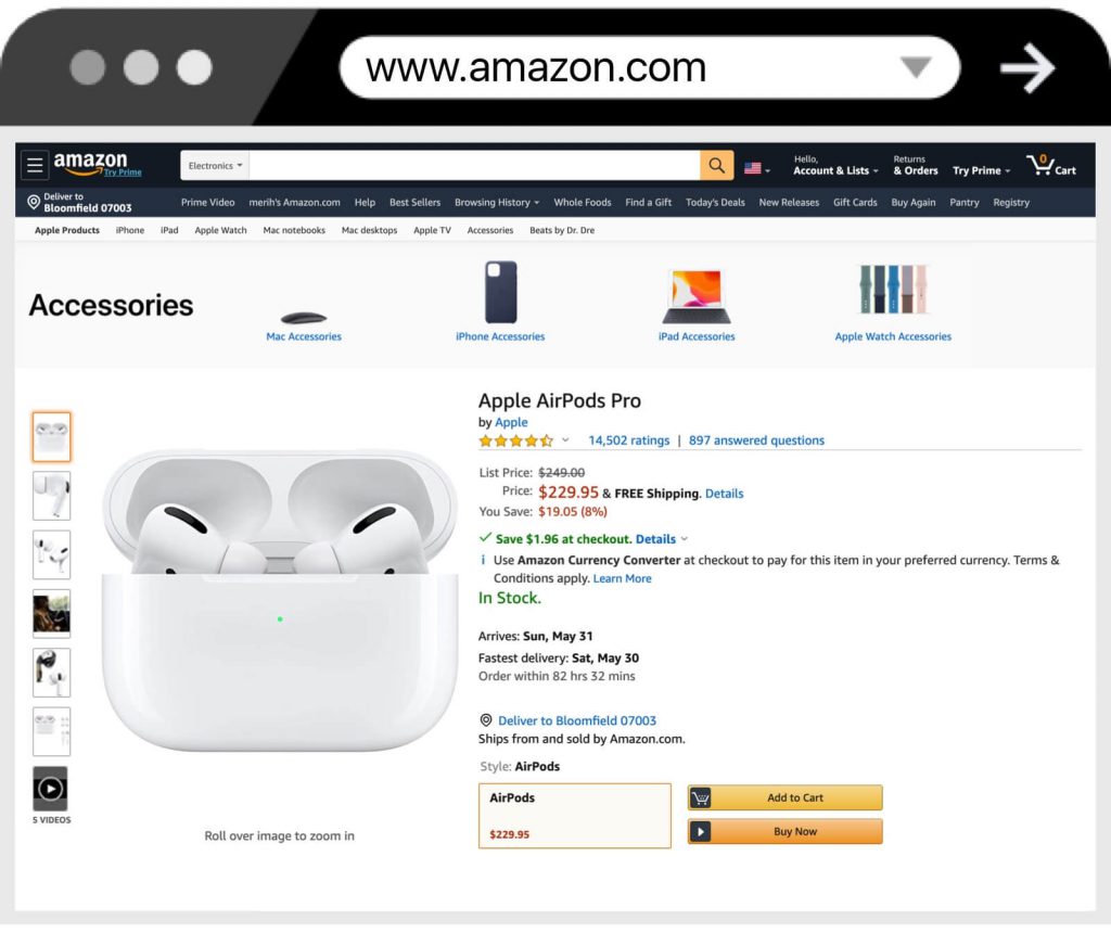 Amazon online shopping