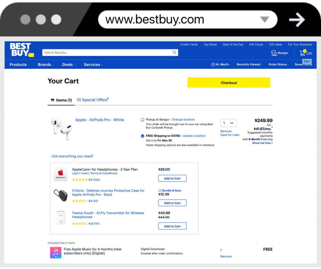 Buy airpods from Best Buy