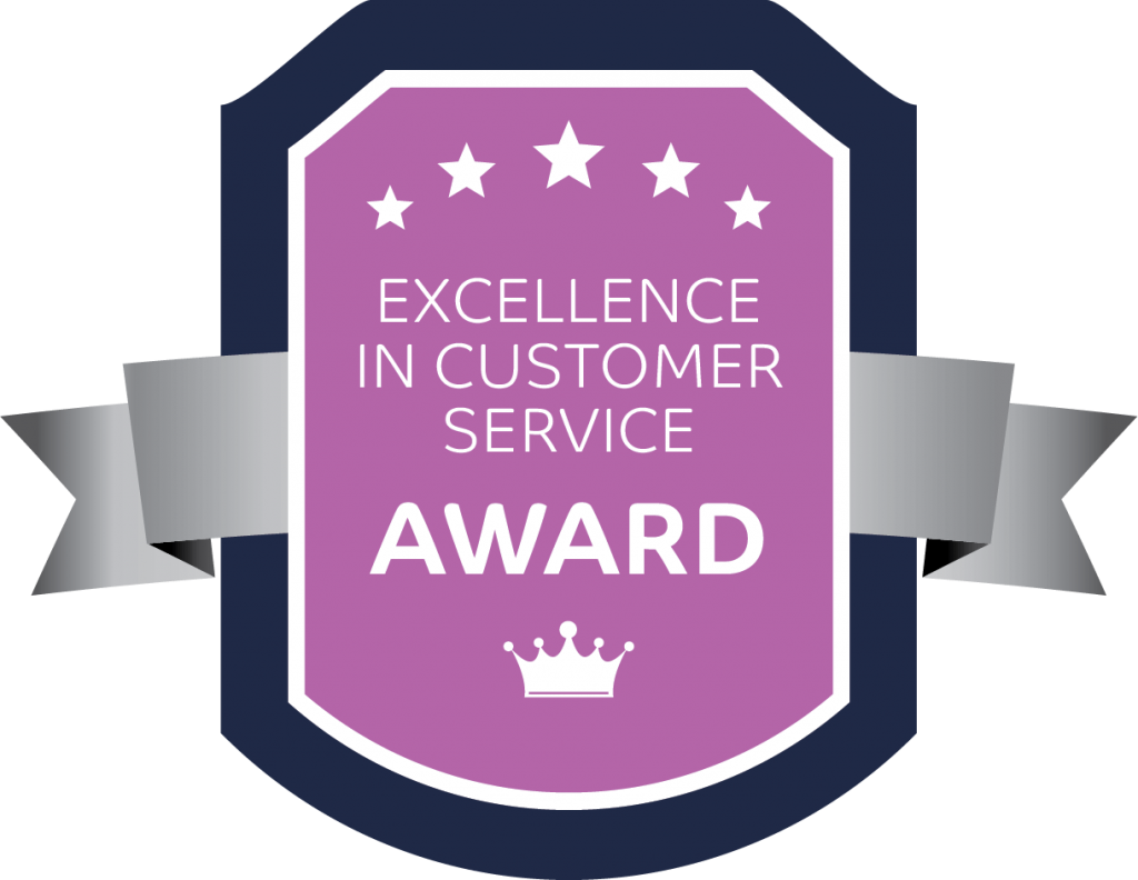 Excellence in customer service award
